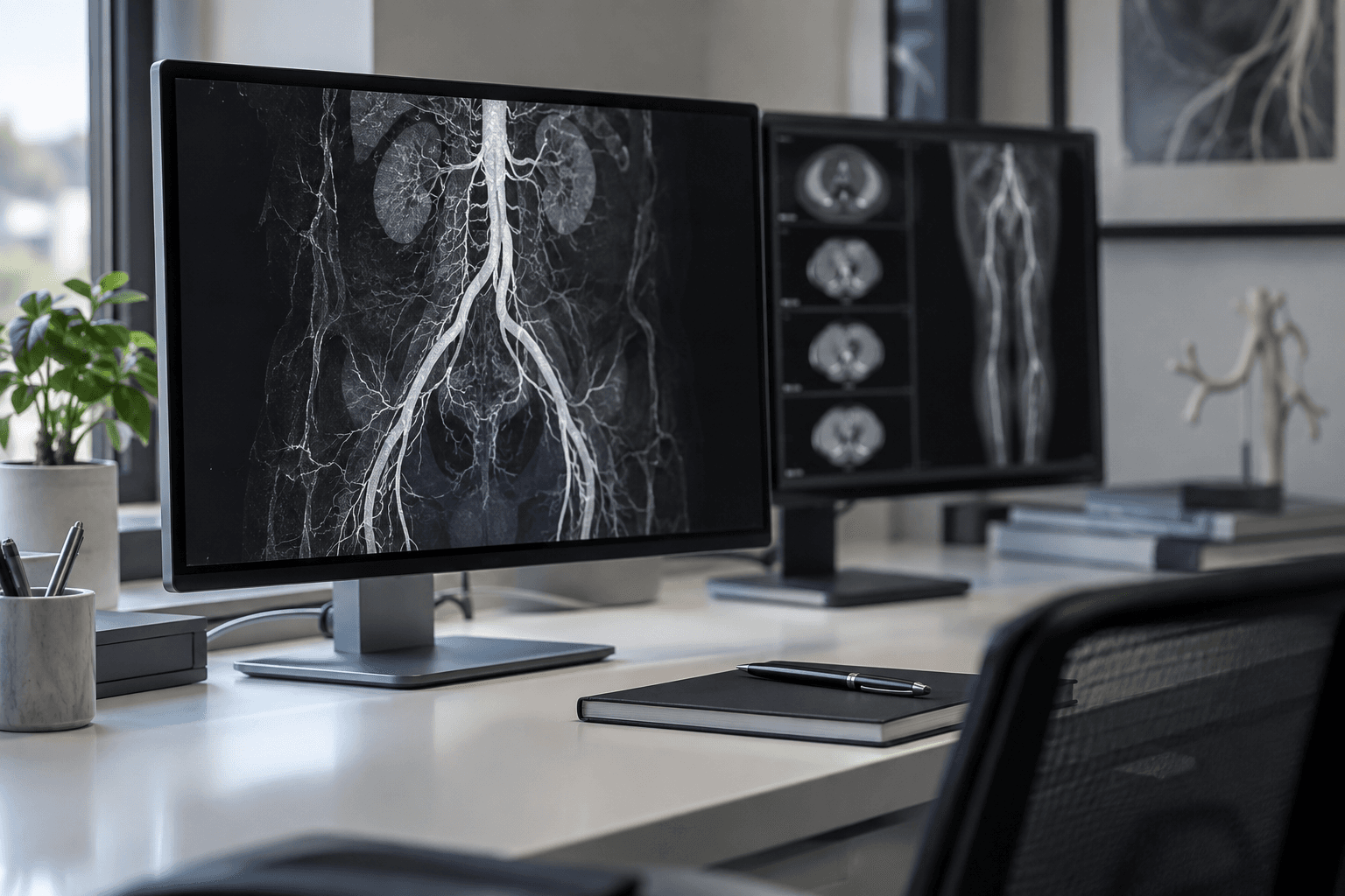 A vascular imaging workstation prepared for clinical research review